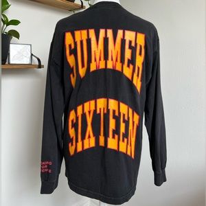 Drake SummerSixteen Revenge Tour Long Sleeve Black Graphic Tshirt Concert Medium